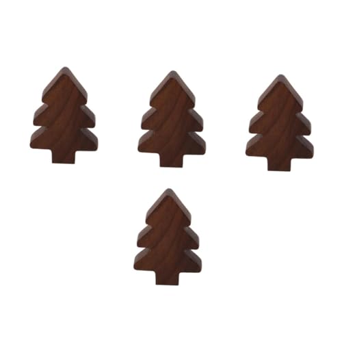 PRETYZOOM 12 Piezas Mango Del Árbol De Navidad Tirador Del Cajón Manija De Muebles De Gabinete De Cocina Pomos Para Cómoda Cajón Tira Manijas Tocador Tira Perillas Café Nogal Negro