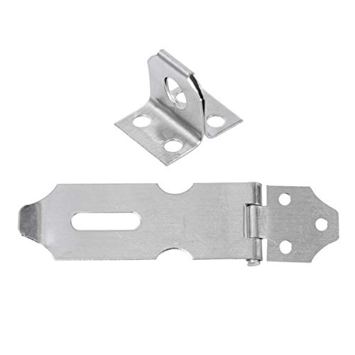 Image of VILLCASE 20pcs Heavy Duty Stainless Steel Padlock Hasp for Gates Doors and Cabinets Resistant Security Clasp for Storage Containers and Sheds Easy Installation