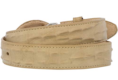 El Presidente Kids Sand Western Cowboy Belt Crocodile Print Leather Rodeo Buckle2