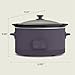 bella 6.0 Qt Programmable Slow Cooker, Ceramic Nonstick Coating, Adjustable Temperature & Cooking Times, Dishwasher Safe Stoneware Pot & Tempered Glass Lid, Tangle Free Cord Wrap, Plum