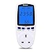 Eastron Power Meter Plug Energy Monitor Watt Meter Backlight LCD Display Electricity Usage Monitor Consumption Analyzer Voltage Amps Wattage KWH Outlet Power Meter Socket,