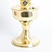 Aladdin Brass Table Oil Lamp, Solid Brass Indoor Emergency Lighting Fuel Table Lamp, Brass Bowl and Burner
