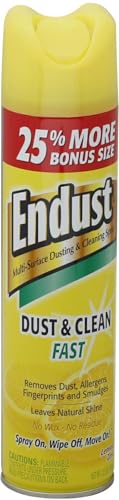 Endust No-Wax Cleaning & Dusting Spray Lemon 12.5 Ounces