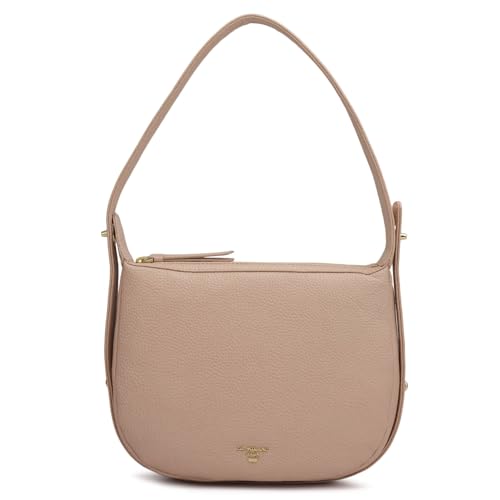 Image of Da Milano Women's Leather Shoulder Bag - Pink