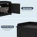 31.5 Inch Wooden Cat Litter Box Enclosures,Hidden Litter Box,Pet House with Barn Door,Large Capacity/Ventilated/Fit Most of Litter Box,for All Kinds of Cats
