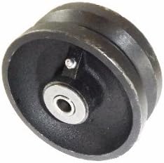 Maxrok 5" x 2" Cast Iron Wheel with 5/8" ID EZ Roll WEZ-0520-VGR 900# Cap.