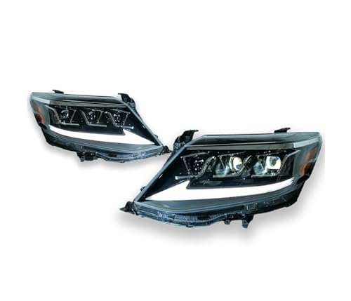 Punxdda Montaje de faros Para Toyota Para Fortuner 2012-2015 Faro LED Proyector Cabeza Lámpara Luz De Circulación Diurna