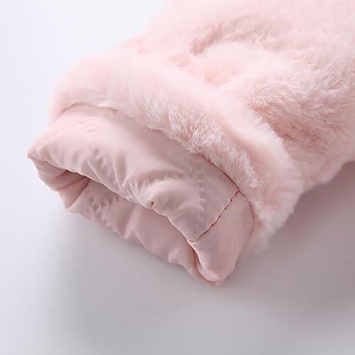 Cartoon Fleece Full Zip Coat for Baby Girls Hooded Long Sleeve Thick Plush Jacket Toddler Girls Cute Windproof Outwear4