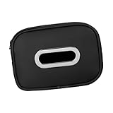 Zambuph Organizador de pañuelos de cuero sintético para coche, consola central, apoyabrazos, resistente al agua, fácil limpiar, excelente organizador pañuelos diario, práctico para el respaldo del