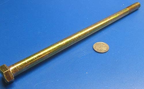 Grade 8 Zinc Yellow Steel Bolts RH PT 1/2"-20 x 10.00 Length