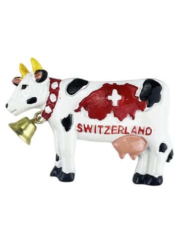 Imán decorativo de refrigerador estilo vaca 3D miniatura 1