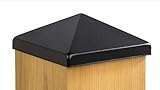 6x6 Apex Pyramid Post Cap - Textured Black (5 1/2