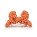 Apricot Lamb Krabbe Meerestiere Plüschtiere für Kinder, weiche niedliche Kuscheltier für Baby Mädchen und Jungen, Flauschige Krabbe Orange 22 cm