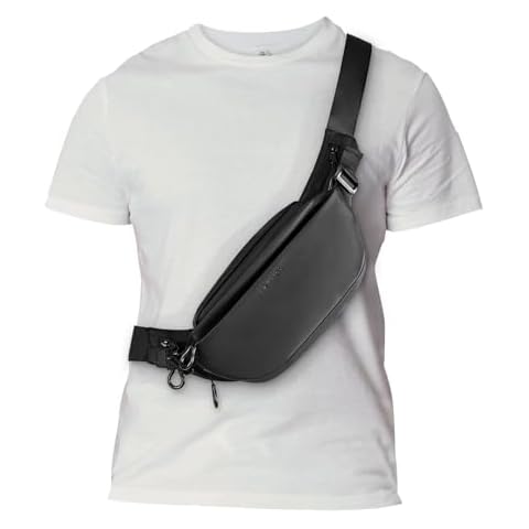 LKEX Crossbody Fanny Pack For Men&Women Waist Bag Pack Fashion Sling bags Anti-Theft Lightweight Shoulder Chest Bag For Travel Running Hiking Cycling Cover