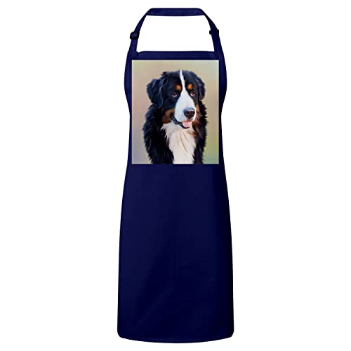 Tablier de cuisine Saint-Bernard navy, cadeau idéal pour passionnés