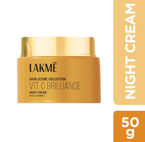Lakme Vitamin C Brilliance Night Cream with Vitamin C 50G, healthy, glowing skin