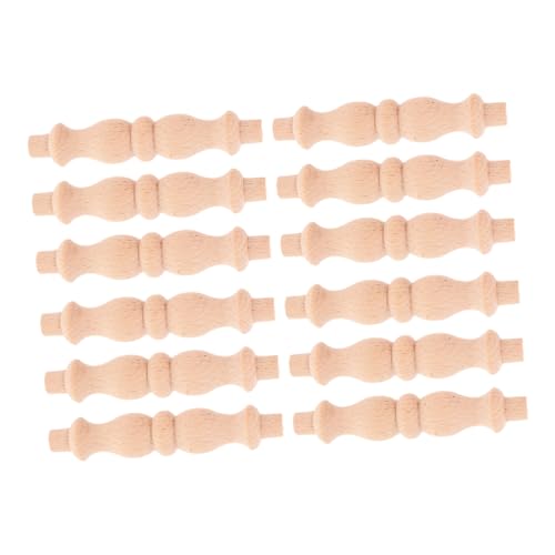 Ciieeo - Ciieeo 12 pièces Balustres Non Peints Colonne Gourd pour Décoration de Mobilier et Rénovation Élégance et Charme Naturel Intérieur