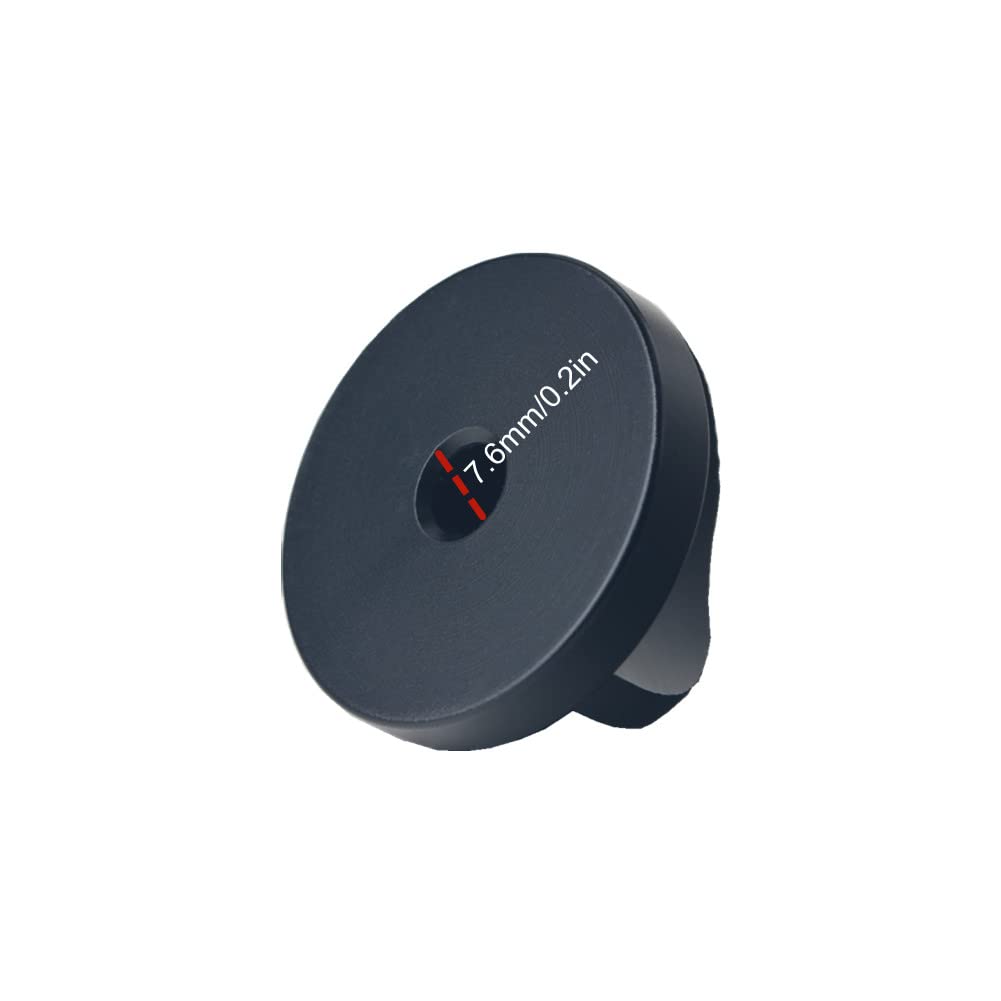 DEWHEL Adaptador de registro de aluminio de 45 RPM compatible con adaptador de domo de discos de vinilo de 7 pulgadas, color negro