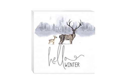 Hello-Winter-Simply-Said-Designs-Wood-Block-Sign-10x10-Freestanding-Shelf-or-Wall-Displayed-Artist-Designed-Home-Decor Hello Winter Simply Said Designs Wood Block Sign 10×10 Freestanding Shelf or Wall Displayed Artist Designed Home Decor