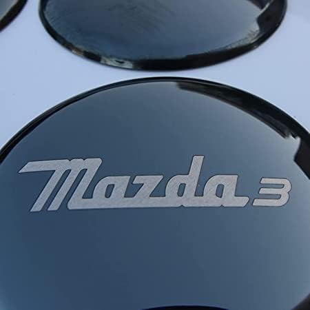 4 Coprimozzi Silver Da 52-56 Mm Per Mazda 3 (2009-2013): Impermeabili, Antipolvere E Antiusura