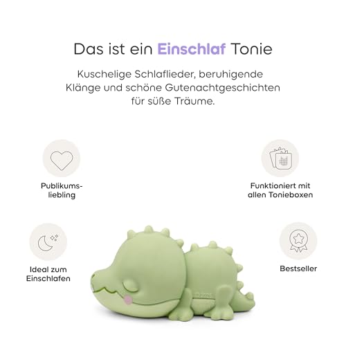 tonies Hörfigur für Toniebox, Schlummerbande – Schlummerkrokodil: Eine Gutenachtgeschichte aus dem Schlummerdschungel, Einschlafhilfe für Kinder ab 1 Jahr, Spielzeit ca. 48 Minuten