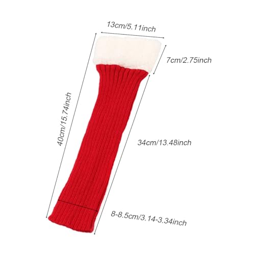 Image of Winter Leg Warmers for Women and Girls Warm Knitted Socks Knitted Wool Crochet Long Boot Socks New Year's Day Socks Christmas Socks