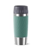 Emsa Thermobecher 360 ml Travel Mug, Für unterwegs, Luft und Wasserdicht (Isolierbecher mit doppelwandigem Edelstahlkörper, BPA frei, Spülmaschinenfest), auslaufsicher, Petrol