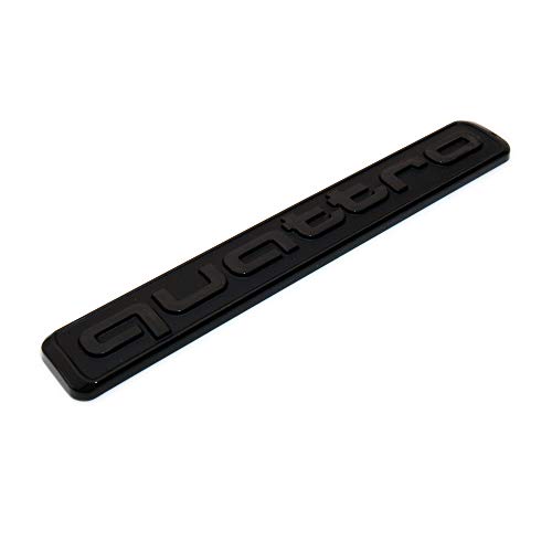 US85 Direct Universal for Audi Quattro Nameplate Sport OEM ABS Parts Logo Badge Emblem Liftgate Fender Adhesive Lid Badge Decoration Accessories (Black)