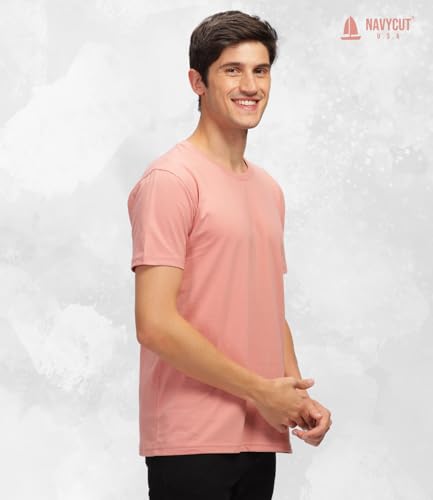 Image of Men T Shirt Cotton Round Neck | Solid Cotton Tee Half Sleeve | Breathable Casual T Shirt for Men | Stylish Round Neck Casual Wear | 12 Colors