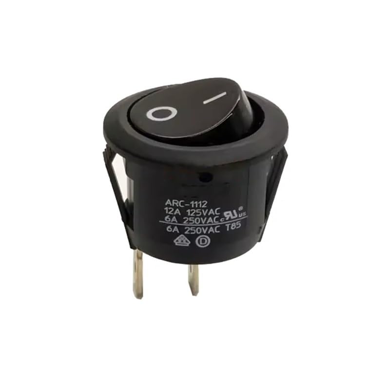 Interrupteur de bateau encastrable 20mm noir pour l'aménagement de votre van et cabine