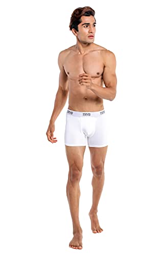 Image of TRYB Sports Underwear for Men | Stretchable Active Square Cut Trunks for Running & Gym Workout | Quick Dry, Breathable, Moisture Wicking & Anti Chafing | Sports Innerwear Boxers