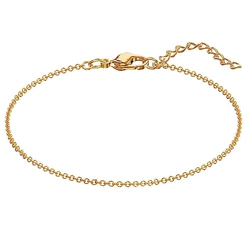 Tobillera para mujer en oro amarillo de 18k ideal para lucir en la playa este verano
