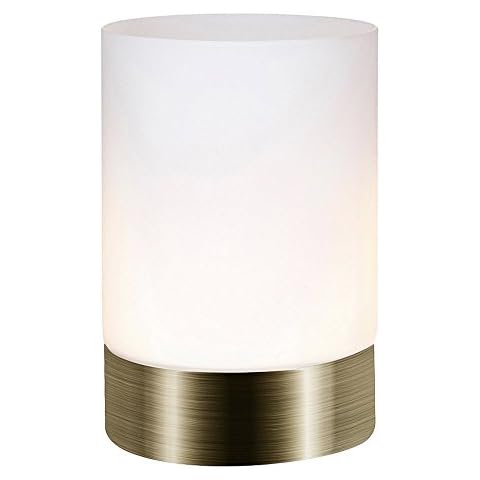 Haysom Interiors Touch Dimmable Table Lamp, Steel, Antique Brass Cover