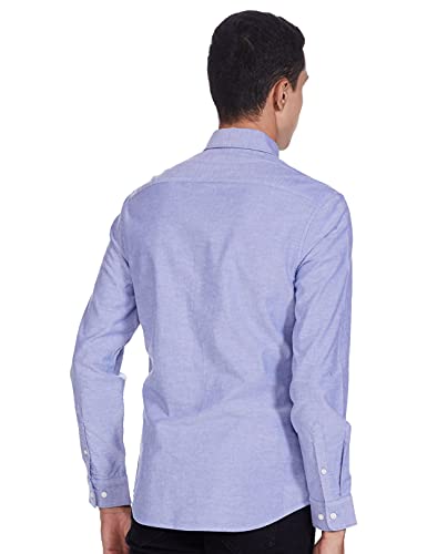 Image of Marks & Spencer Mens Solid Polyester Blend Collared Neck Regular Fit Easy Iron Shirt (Pack of 2)