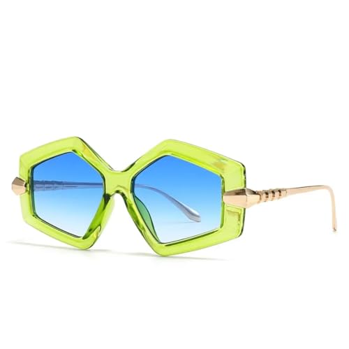 Lunettes de soleil vintage pour femmes et hommes avec monture métallique de style punk