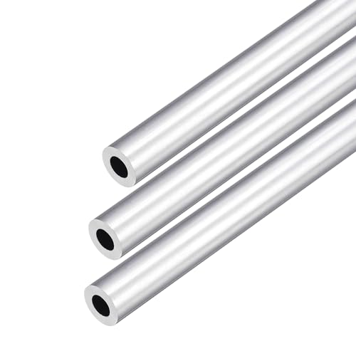 DMiotech 3Pack (10mm OD x 6mm ID) 6063 Aluminum Round Tube 250mm Length Industry Metal Tubing for Machinery Frame Construction DIY Projects