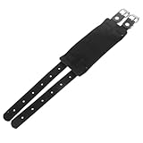JOINPAYA Pulsera de Cuero Negra Ancha Ajustable Doble Hebilla, Pulsera Punk para Hombre, Accesorio Decorativo para Muñeca, Adecuado para Moda y Fiestas