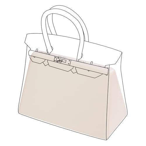 DGAZ Purse Pillow Shaper Insert,Luxury Handbag Tote Shapers, Memory Foam- Fits Birkin 20/25/30/35/40/45/50 Bag(Craie,BK50)
