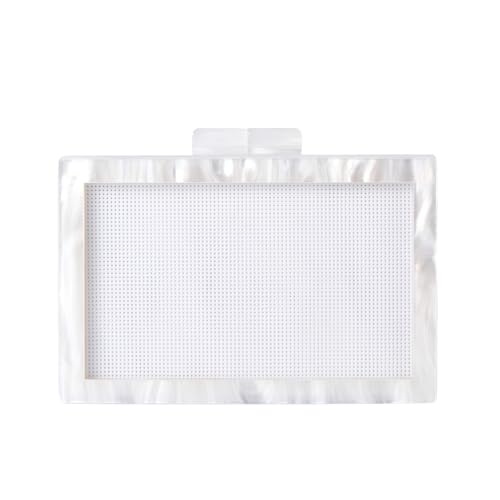 Image of RomanticDesign Women Acrylic Handbag Rattan Woven Pattern Square Box Crossbody Handbag Shoulder Bag Chain Purse