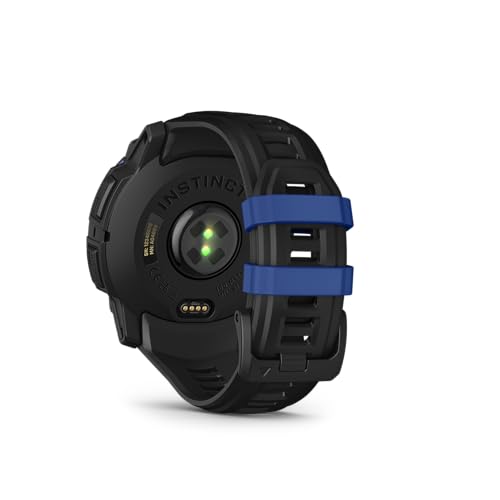 Image of Garmin Instinct 3 - 50 mm, AMOLED Display, Rugged Outdoor GPS Smartwatch, Built-in Flashlight, Supernova Collection Limited Edition Color, with Black /Bolt Blue Silicone Band