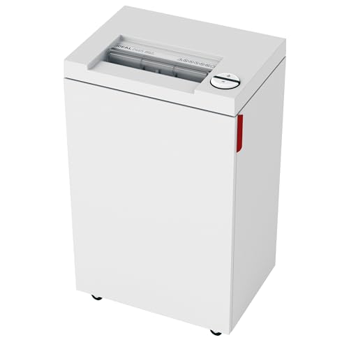 IDEAL 2465 Cross Cut Commercial Paper Shredder, Continuous Operation, 13-15 Sheets at a time, 9 Gallon Bin, Shred Staples/Paper Clips/Credit Cards, 3/4 HP Motor, P-4 Security Level