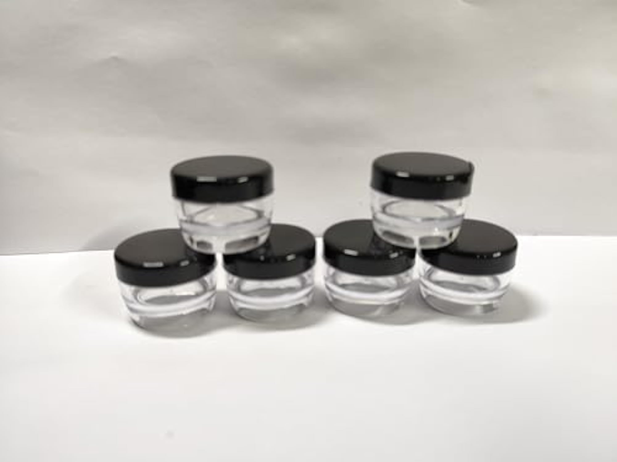 SHREE MAHA 5gm Empty Cosmetic Clear Fancy Containers, Pack of 24