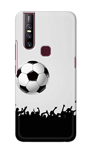 Image of Printed Hard Back Cover Case for Vivo V15 Back Cover (Football Icon) -1302