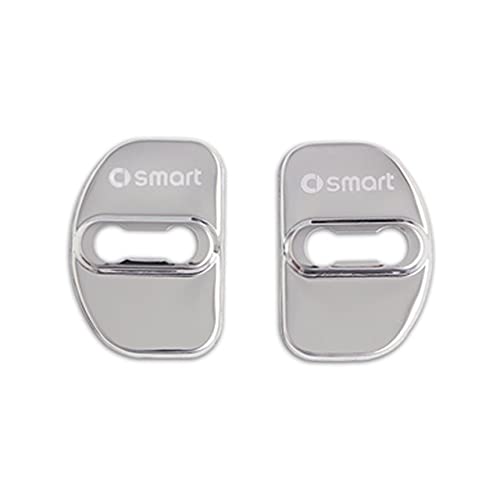 BRALEM 2 Pezzi Auto Coperchio Serratura Portiera per Smart 453 451 450 Fortwo Forfour, Antiruggine Anti Corrosivo Copri Serrature Portiere Coperture Protettive Accessori Protezione Interni