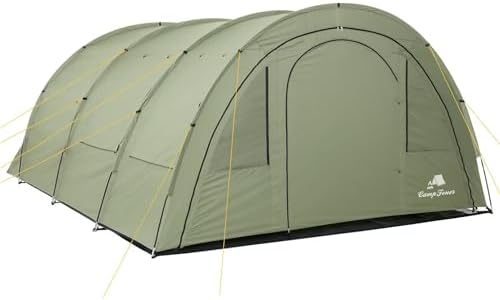 CampFeuer Tente Tunnel Multi pour 4 Personnes | Immense Vestibule...