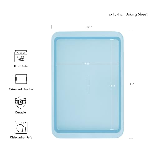 KitchenAid 9x13in Nonstick Aluminized Steel Baking Sheet, Mineral Water - image 2