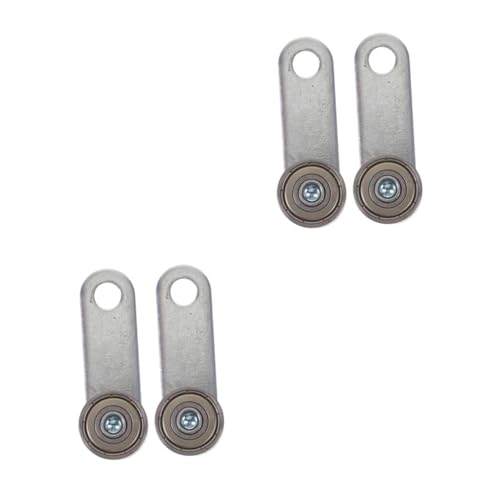 Uonlytech 2 Juegos Polea Para Puerta Corredera Con Carril Colgante Rodillos Deslizantes Carro De Cable De Polea Carro De La Puerta Carretilla Elevadora Acero Silver 2 Piezas * 2