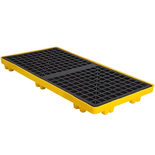 Spill Containment Pallet - Stapelbare, auslaufsichere Plattform mit Anti-Rutsch-Gitter für Trommellagerung und Gefahrstoffe - Langlebige und sichere Umweltlösung