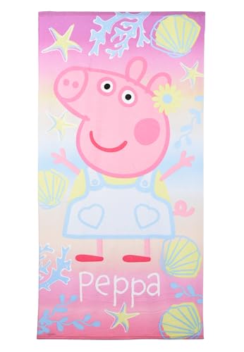 Peppa Pig Pig Grande serviette de plage | Petits cadeaux pour filles | Serviette de bain | Serviette de bain | Serviette de vacances | 70 x 140 cm | Serviettes...