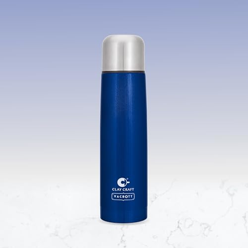 Image of Clay Craft Vacbott Terra Double Walled|18 Hours Hot and 24 Hours Cold Vacuum Insulated|Thermosteel| Flask Bottle 1000 ml|Bottles for Office|Travelling|BPA-Free|BIS Certified|1Year Limited Warranty